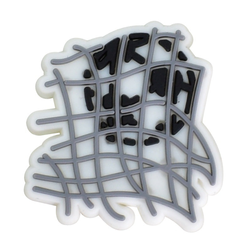 Wholesale Random 100pcs football series  PVC Soft Rubber Shoe Buckle Decoration