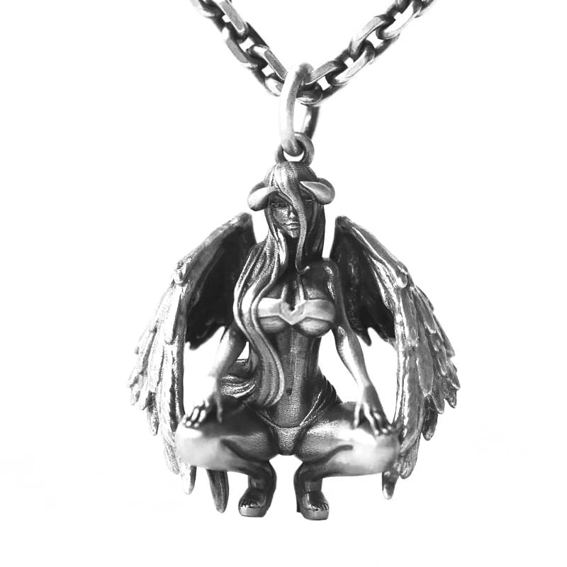 Wholesale Devil Angel Necklace Pendant Sweater Chain Long Necklace ACC-NE-Puhai002