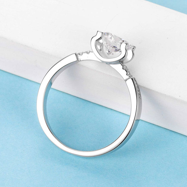 Wholesale  925 Silver Moissanite Diamond Ring