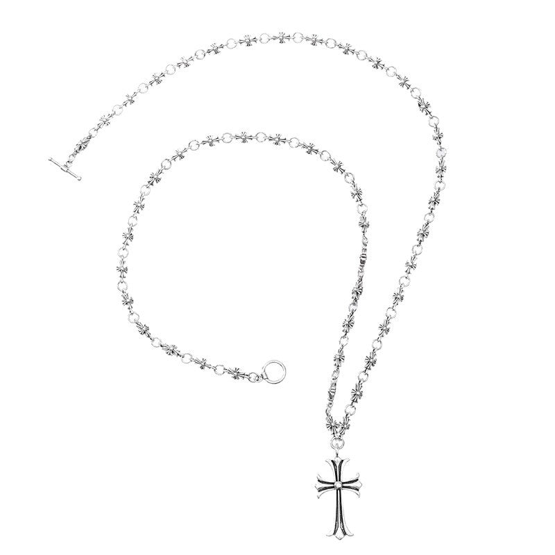 Wholesale Trendy Cross Pendant Necklace,  Alloy Hip Hop Streetwear Chain Jewelry for Party Gift Boutique Resale