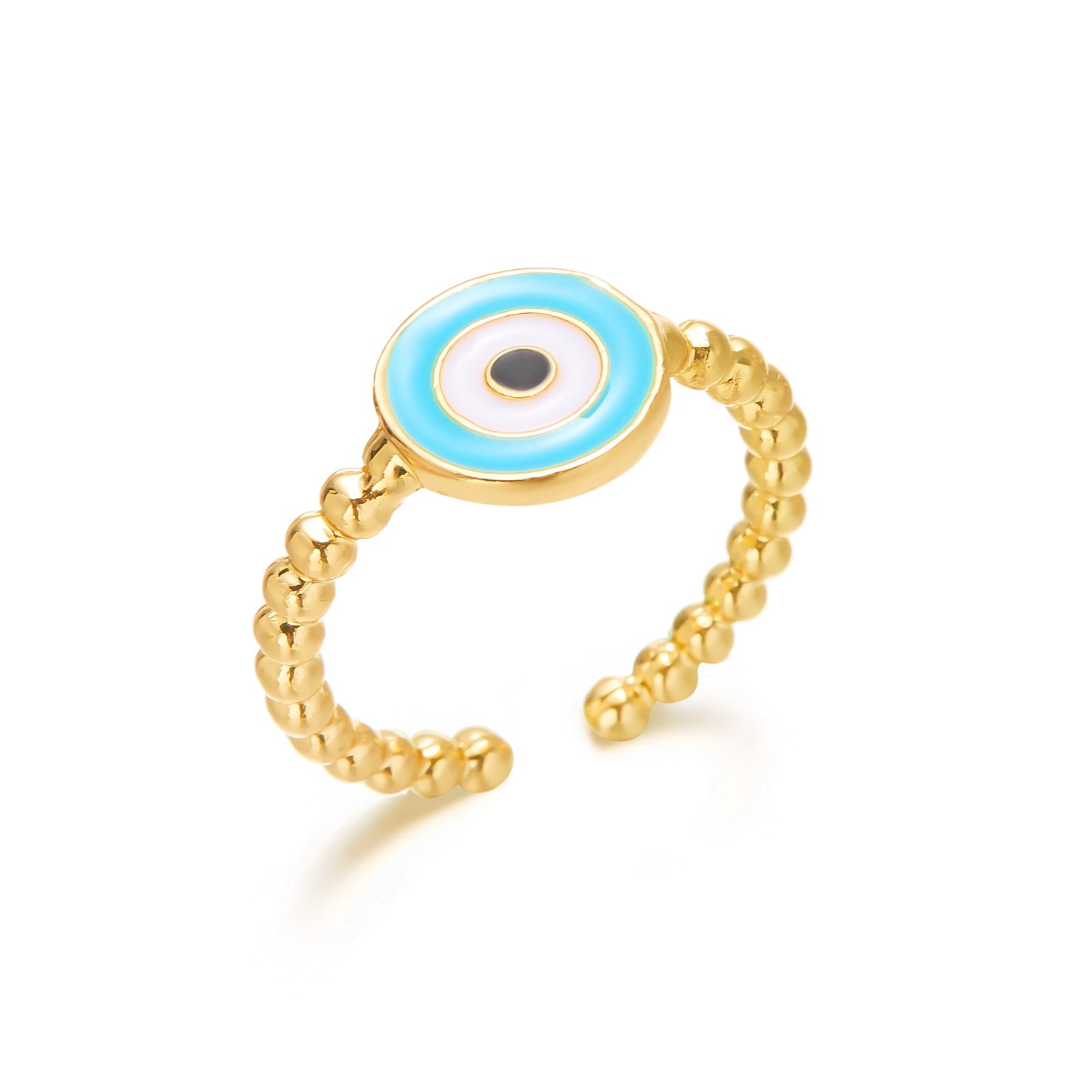 Wholesale blue eye ring Devil eye opening adjustable ring