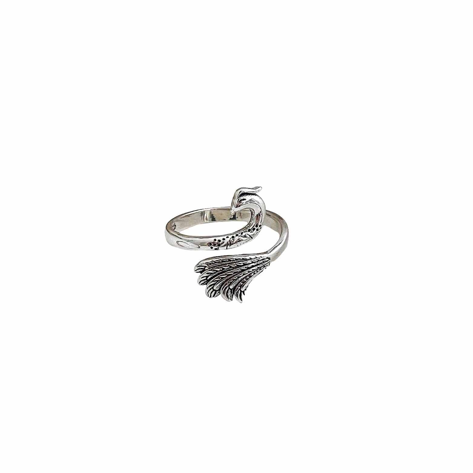 Wholesale Vintage Style Feather Flower Pattern Ring Set