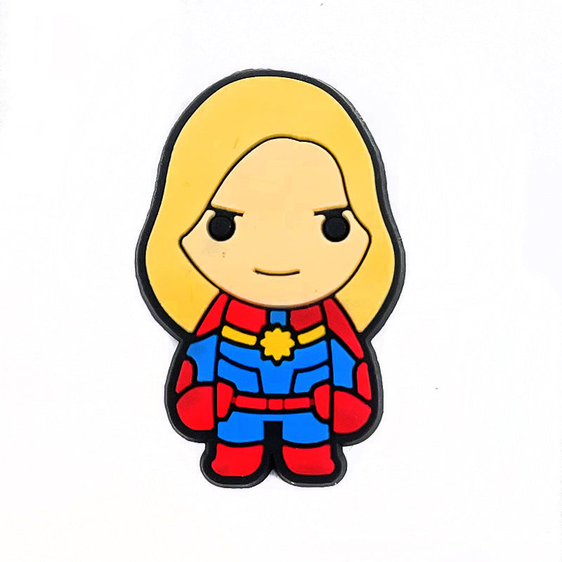 Wholesale 10pcs Soft rubber superhero cartoon Charms