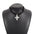 Wholesale retro irregular gravel necklace stacked cross pendant necklace