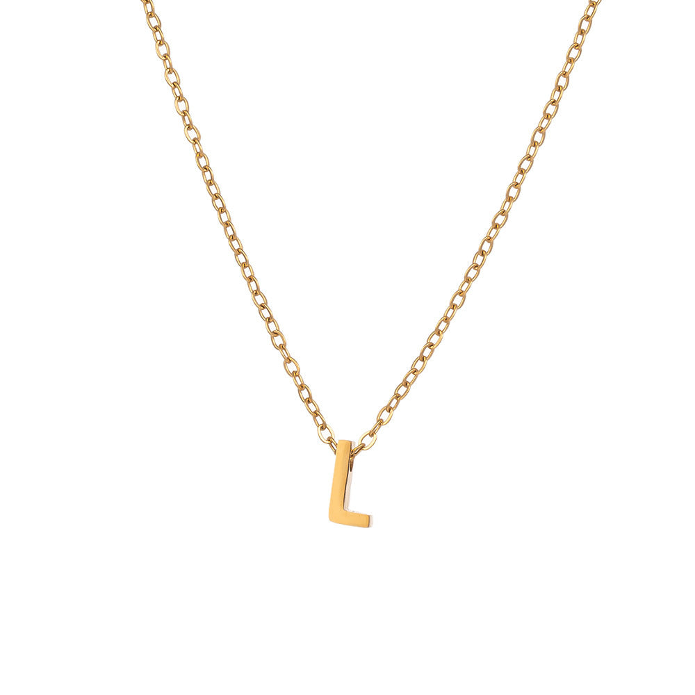 Wholesale Titanium Steel Necklace Letter Necklace ACC-NE-XuHao001