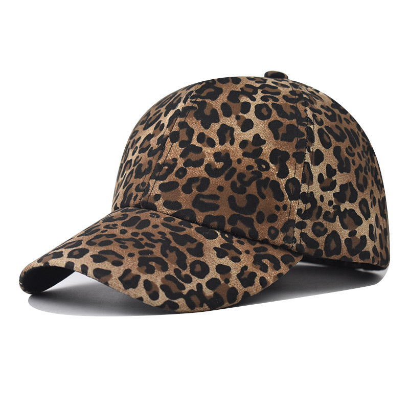 Wholesale Classic Leopard Print Suede Baseball Cap Adjustable Curved Brim Hat For Men Women Everyday Fashion
