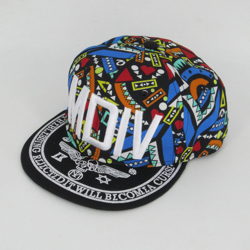Wholesale Floral Hip Hop Flat Brim Hat Totem Baseball Cap ACC-HT-Huic012