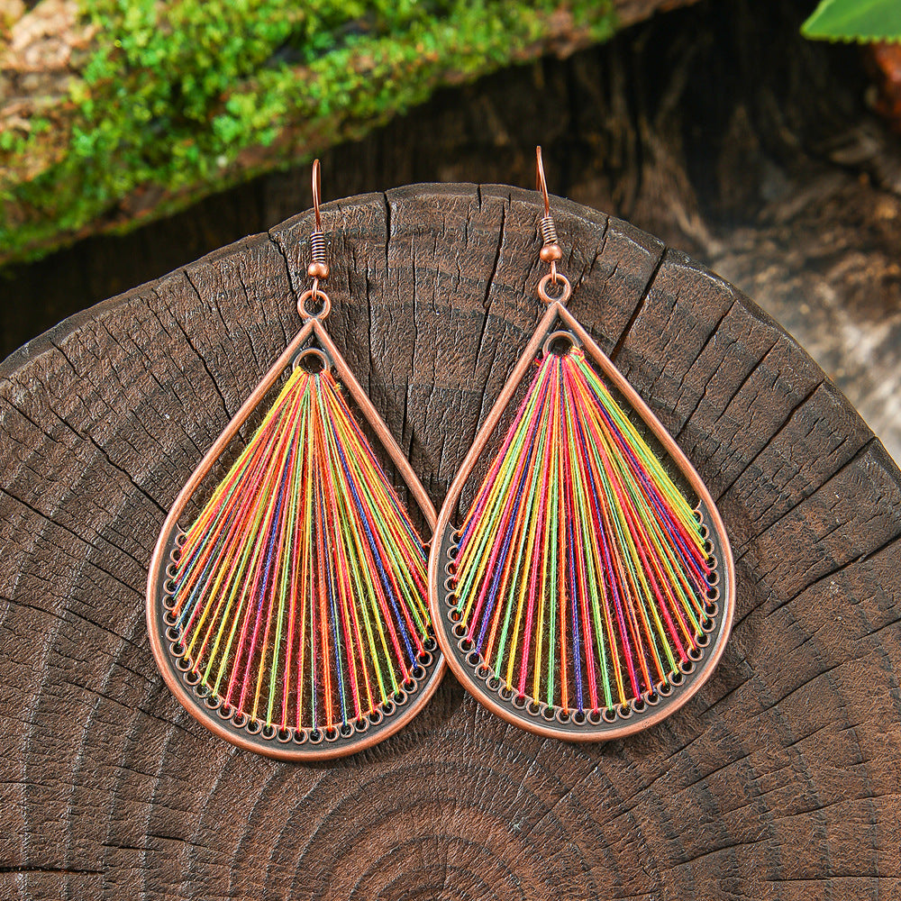 Wholesale Bohemian Tassel Earrings Handmade Zinc Alloy Retro Party Gift