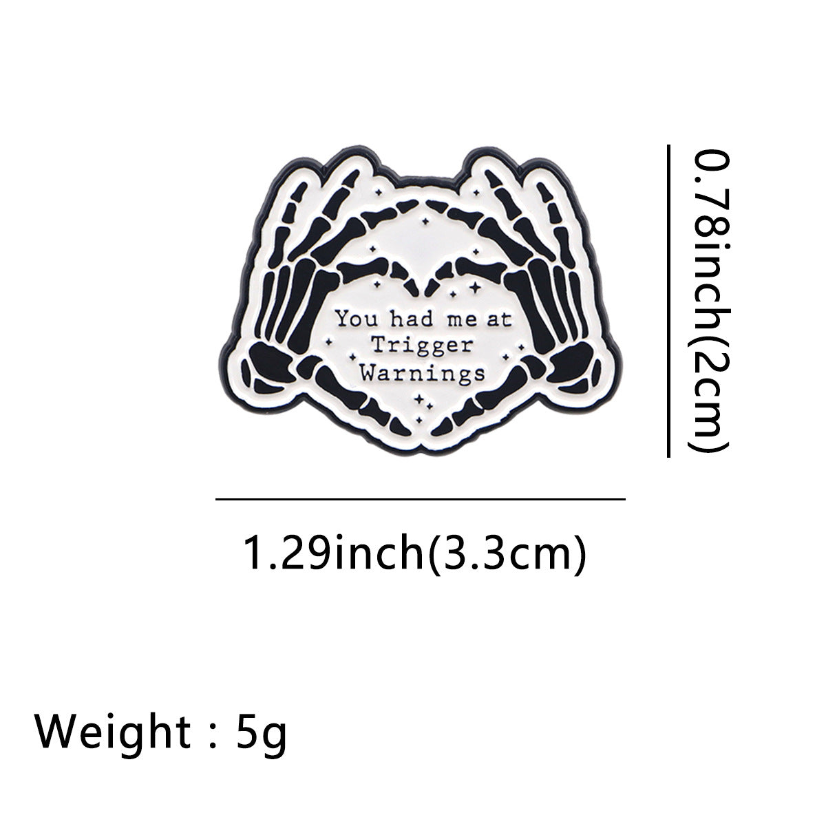 Wholesale 5pcs Alloy black and white letter skull butterfly brooch badge