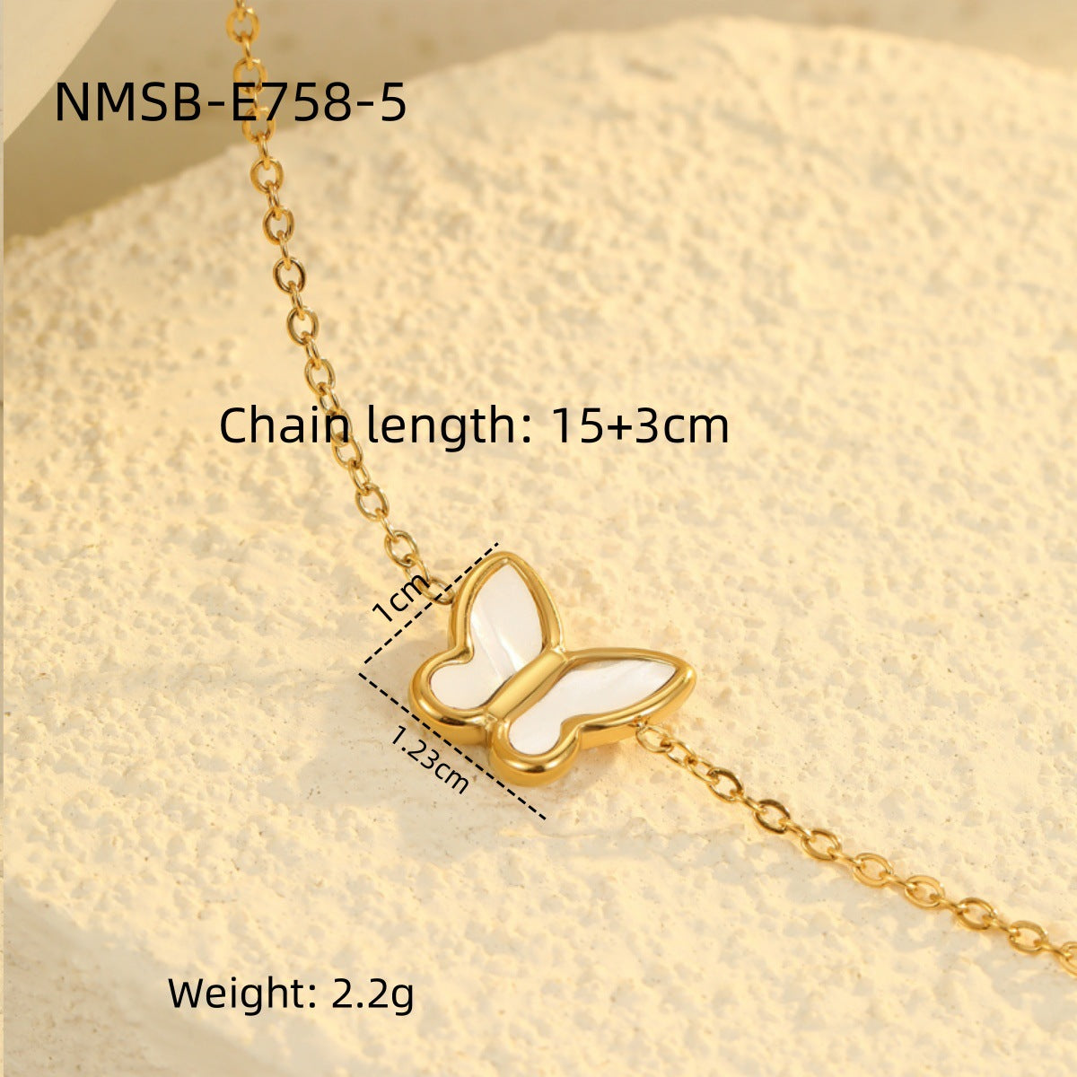 Wholesale Light Luxury Shell &  Butterfly Jewelry Set