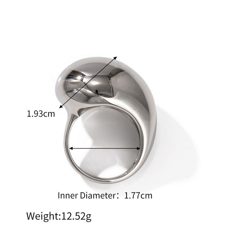 Wholesale Titanium Steel Diamond Drop Open Ring Adjustable Rings ACC-RS-RuiMasi001
