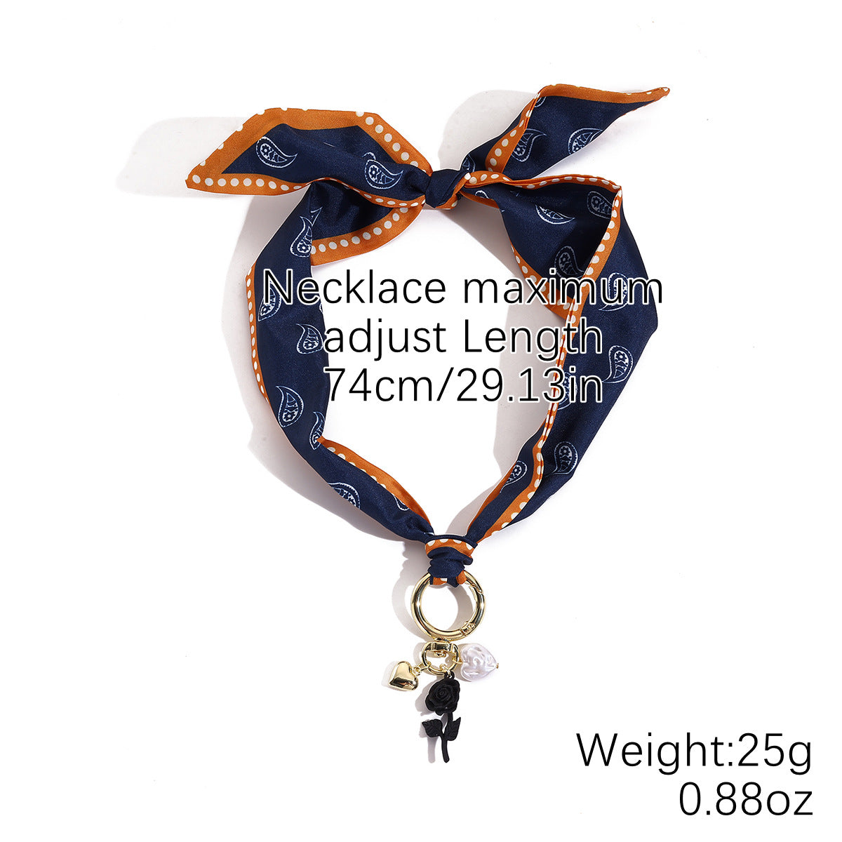 Wholesale New Maillard Colorful Printed Silk f Necklace Hand-Knotted Etsy Bohemian Fashion Accessories