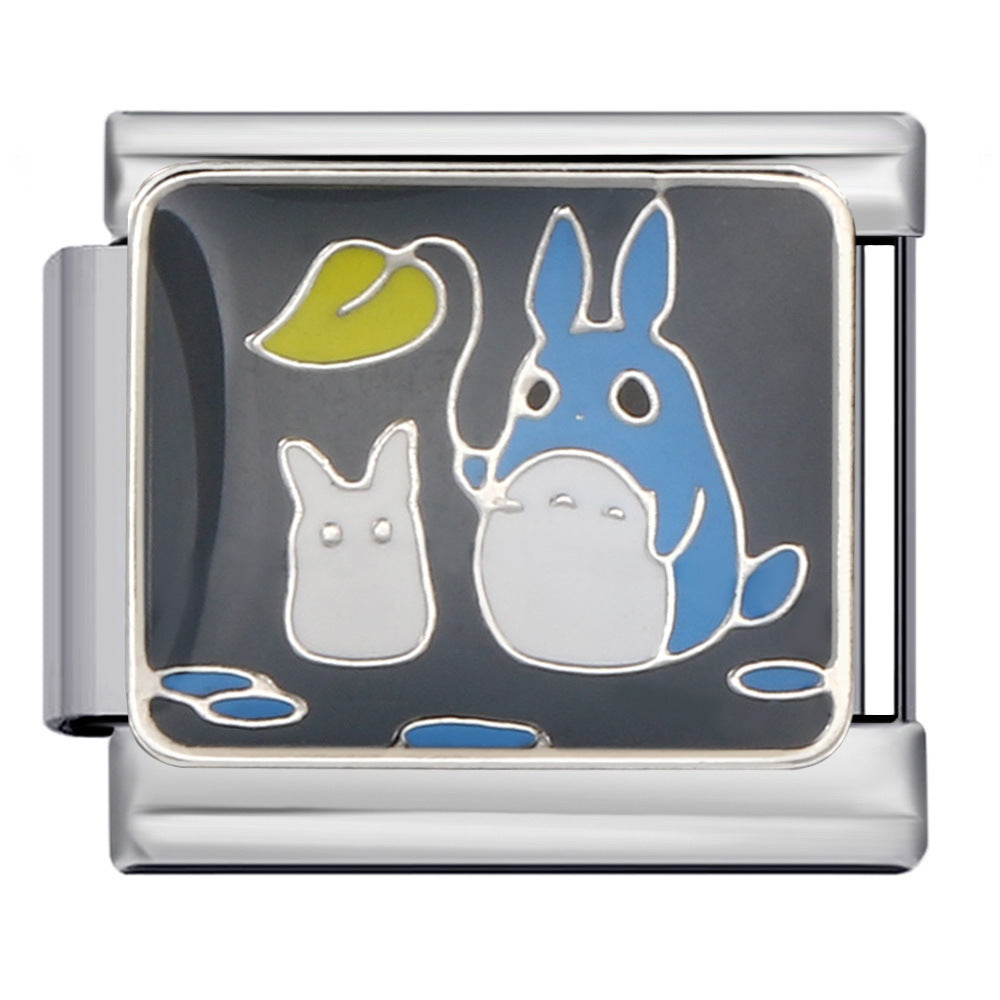 Wholesale 5pcs Italian Charm Bracelet 9mm DIY Splicing Cute Creative Stainless Steel Composable Bracelet