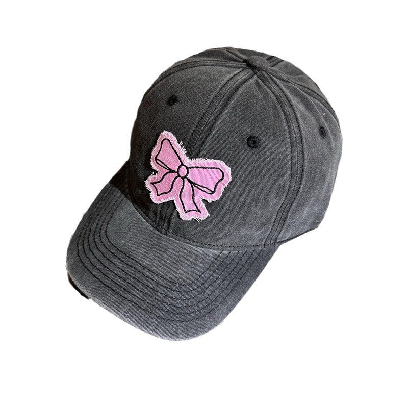 Wholesale  Fashion Bow Baseball Cap  Casual All-match Big Head Cap