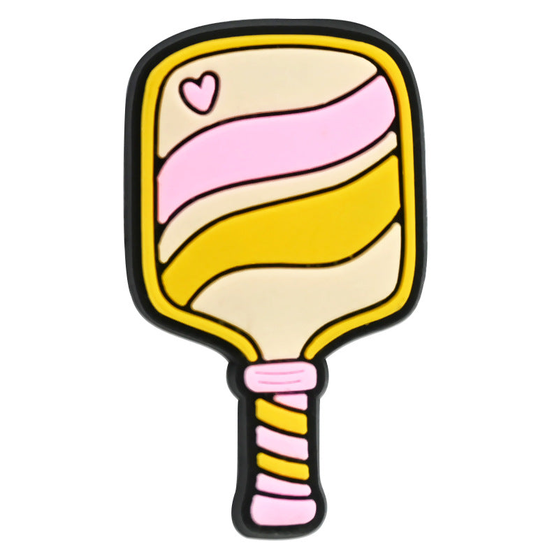 Wholesale Random 100pcs Pickle Ball PVC Soft Rubber Shoe Buckle Decoration ACC-SC-RYY078