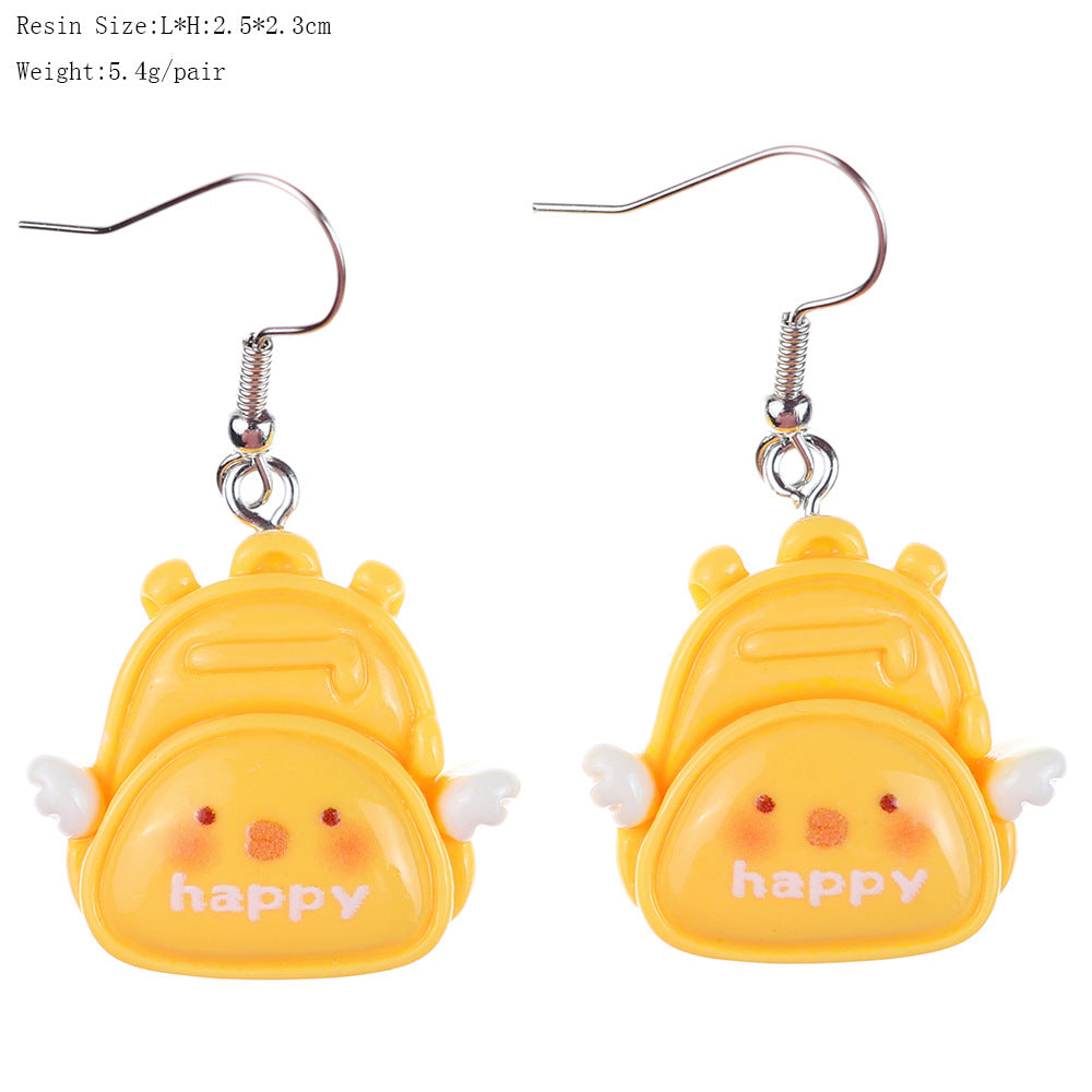 Wholesale  fun cartoon cute rocket bear star earrings