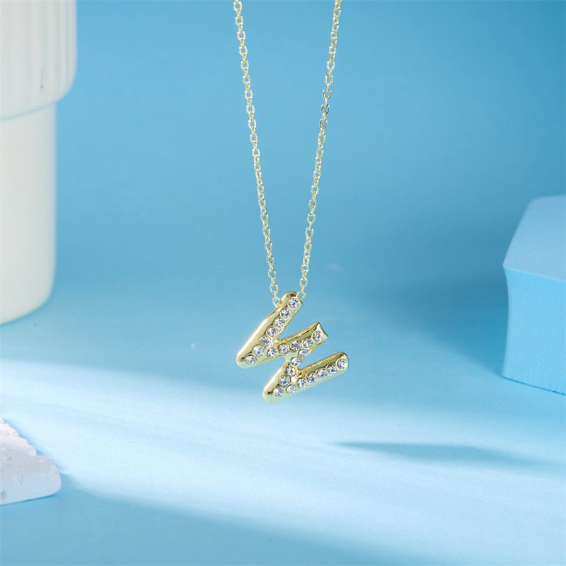 Wholesale Chubby Letter Pendant Clavicle Chain  Necklace