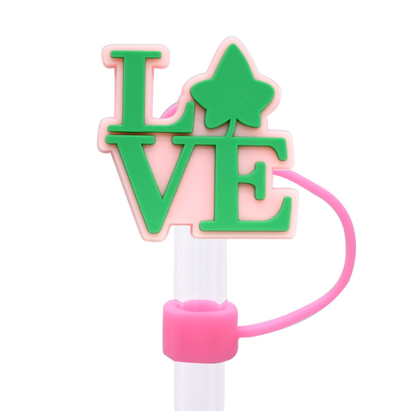 Wholesale Random 100pcs Pink Series Straw Cover 10MM Straw Tube Cap