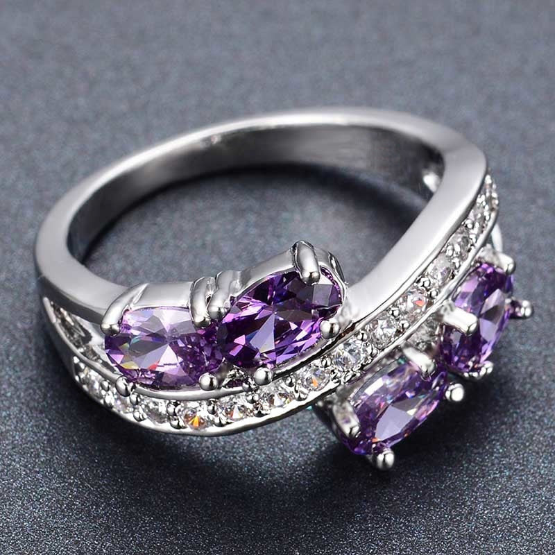 Wholesale  Romantic Purple Zircon Ring