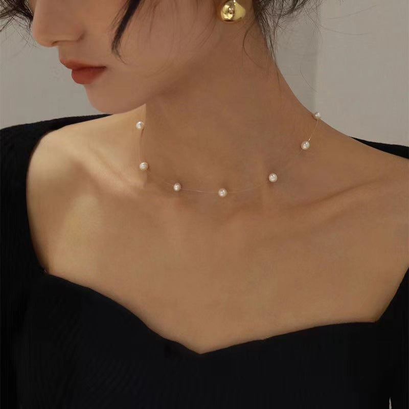 Wholesale  Pearl Clavicle Chain Light Luxury Necklace