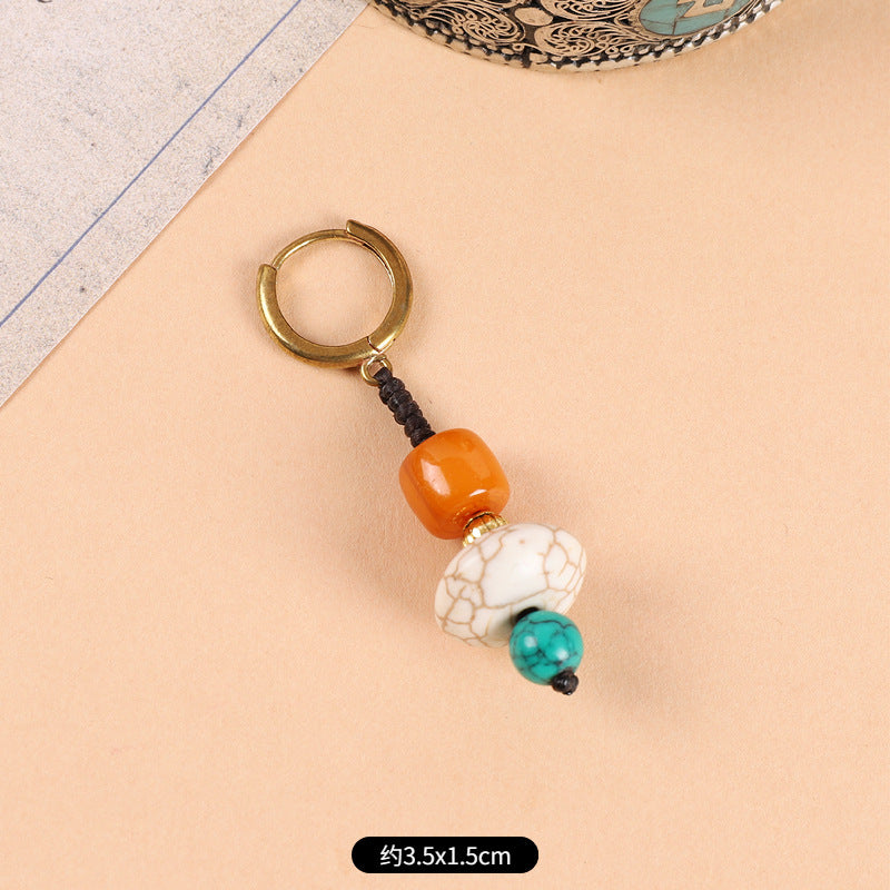 Wholesale Original design woven turquoise earrings