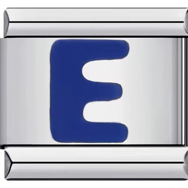 Wholesale 10pcs Italian Charm Bracelet 9mm DIY Splicing Removable Blue English Letters Stainless Steel Composable Bracelet