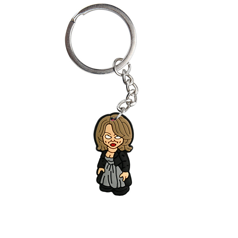 Wholesale Cartoon  PVC Keychain Pendant,  Dark Style Bag Charm for Resale