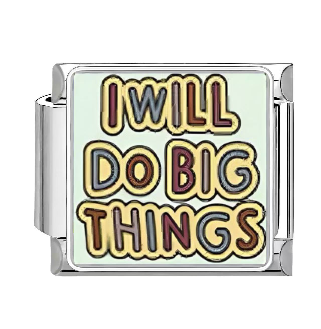 Wholesale Italian Charm Bracelet 9mm DIY English Pattern  Creative Stainless Steel Composable Bracelet