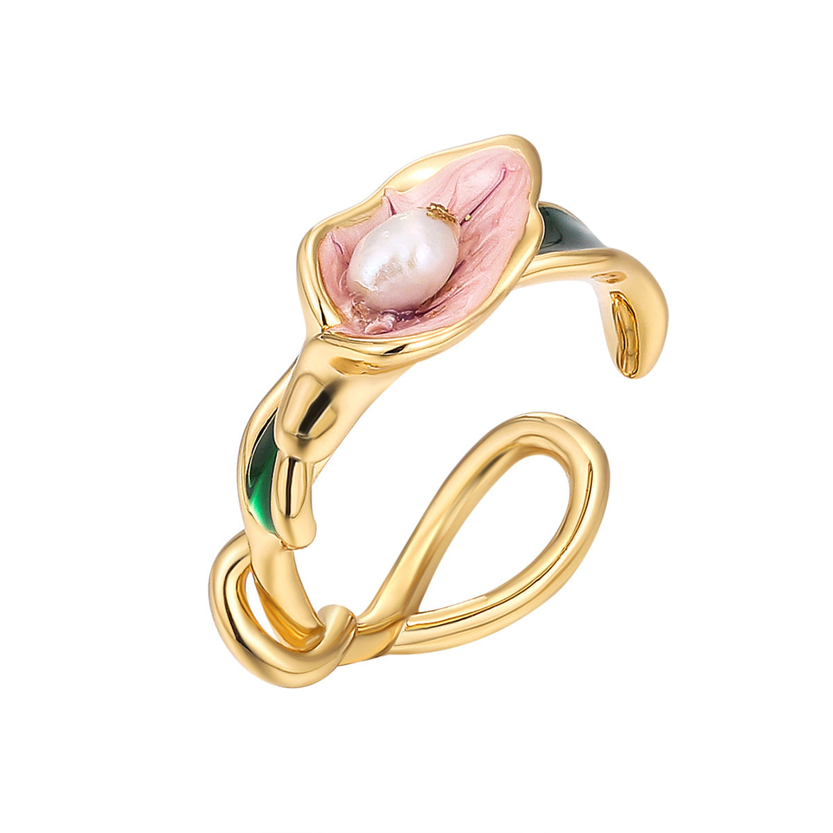 Wholesale  Natural Pearl Ring  Adjustable Ring