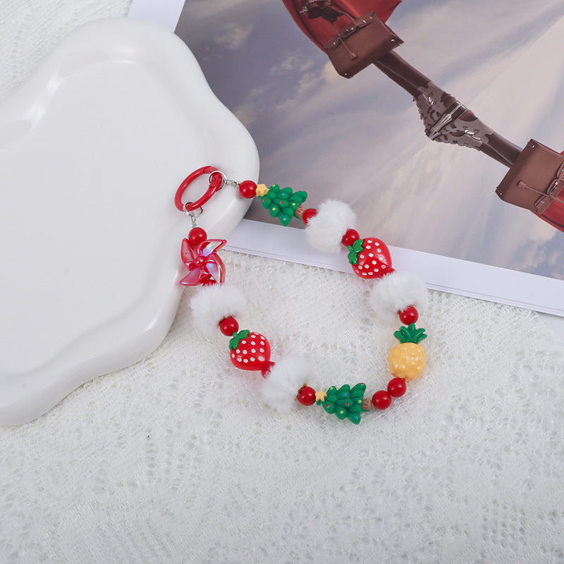 Wholesale Christmas beaded  keychain