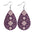 Wholesale Western Style Ethnic Totem Pattern Striped Leather Drop Shape  Earrings