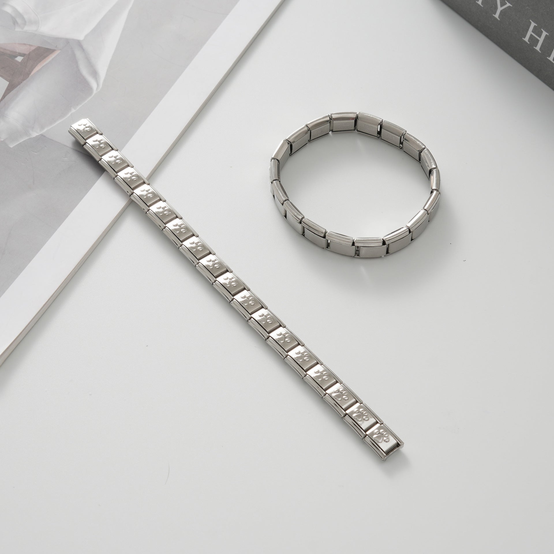 Wholesale Italian Charm Bracelet 9mm DIY Splicing Cute Creative Stainless Steel Composable Bracelet