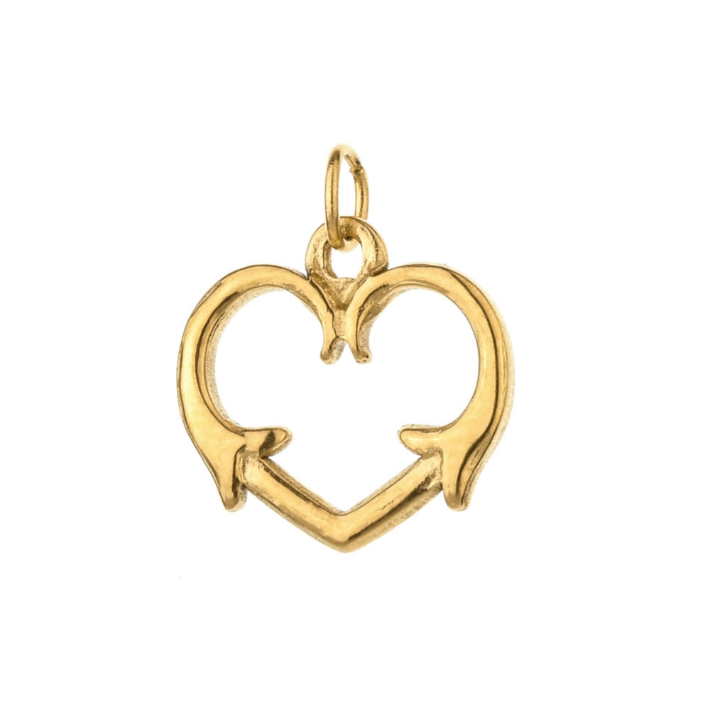 Wholesale Retro Style Heart Series Oil Dripping Colorful Stainless Steel  Charms