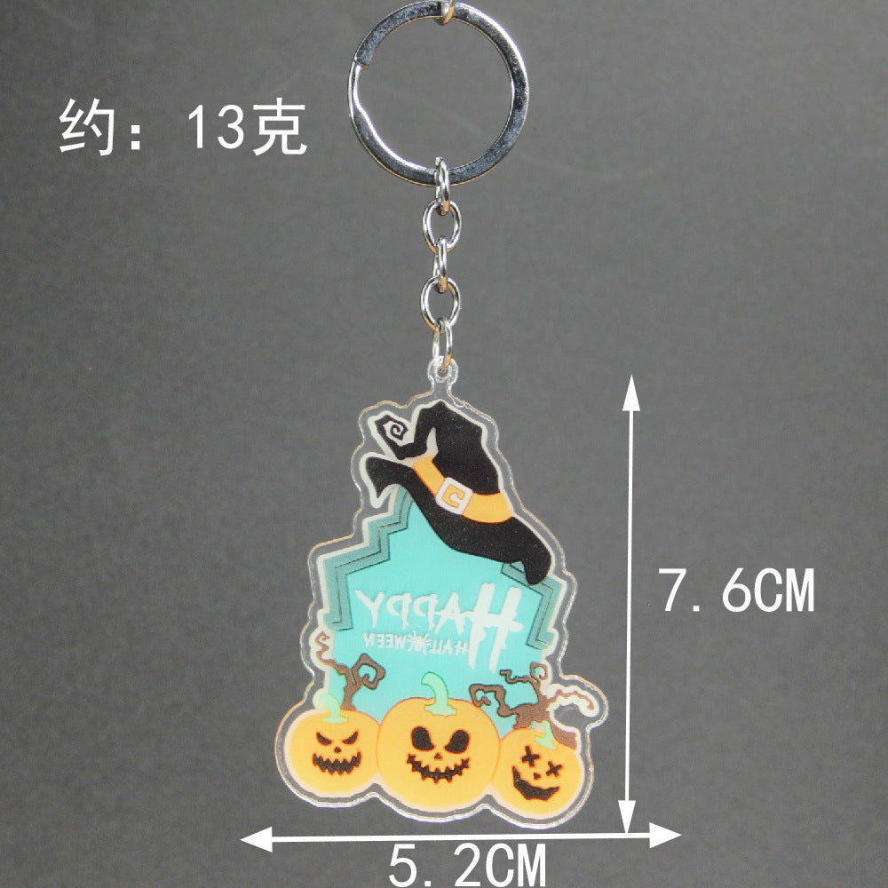Wholesale Halloween Acrylic Tombstone Keychains ACC-KC-Shengh003