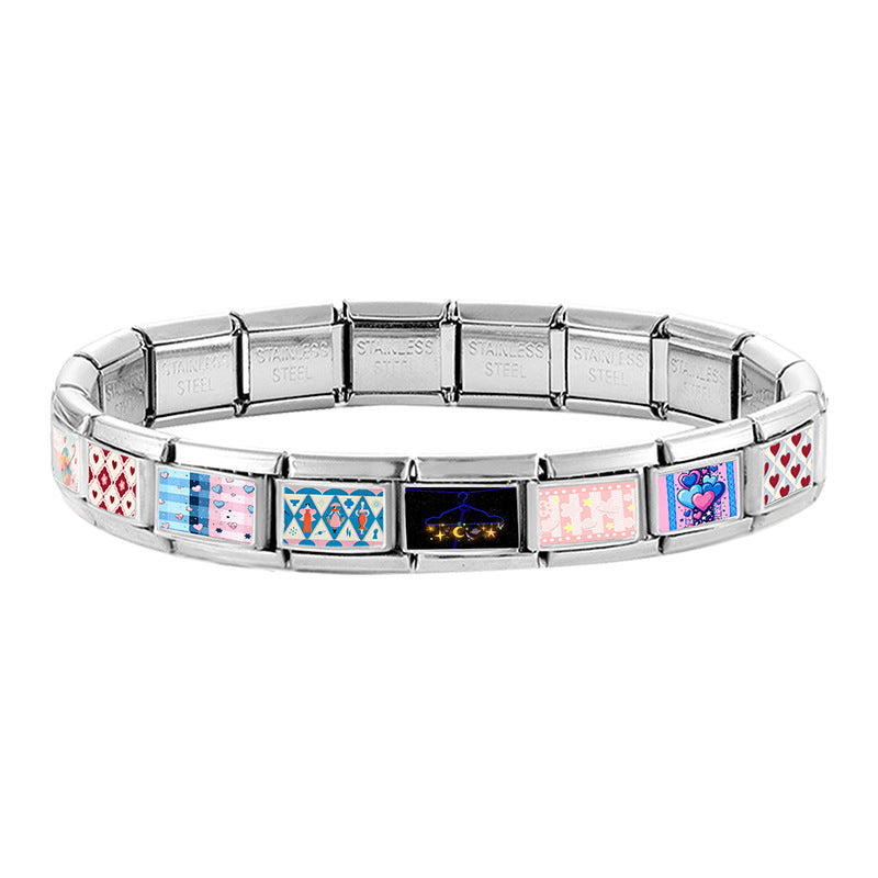 Wholesale DIY Bracelet Making Kit with Floral and Starry Sky Designs,  Stainless Steel,  Fashion Jewelry Accessory