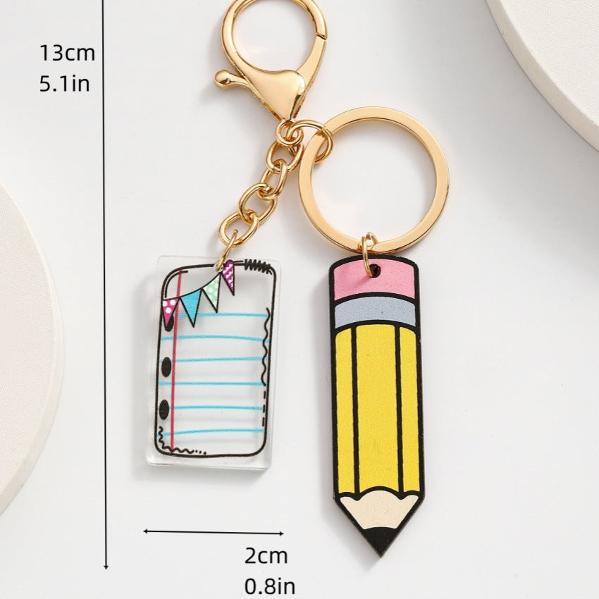 Wholesale Graduation Season Book Pencil Keychains ACC-KC-RongRui006