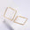 Wholesale Stainless steel  square earrings square large coil earrings