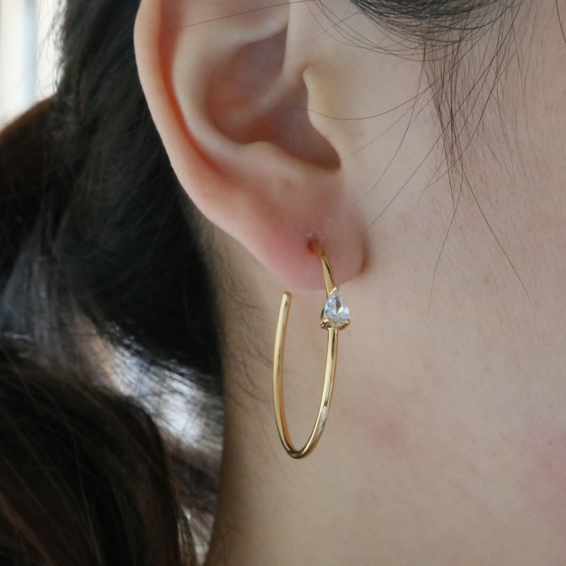 Wholesale 18k Golden Brass 30mm  Earrings