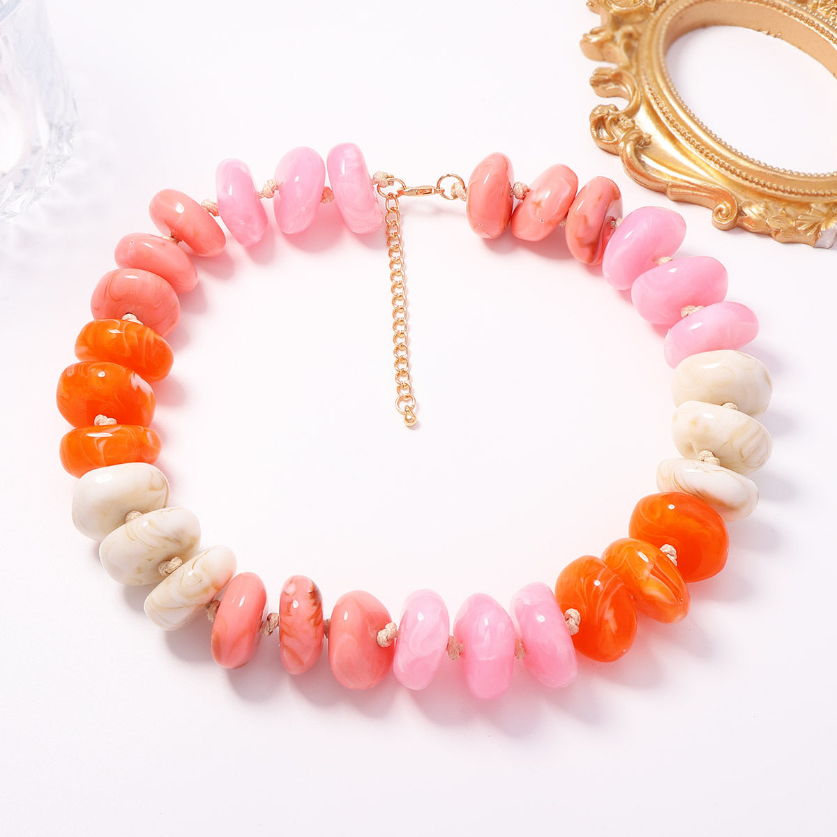 Wholesale Stylish Multicolor Beaded Necklace Chic Jewelry Accessory For Women
