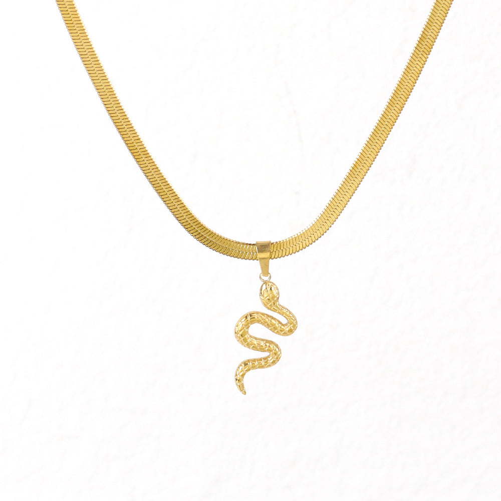 Wholesale Stainless Steel Snake Necklace Earring Set