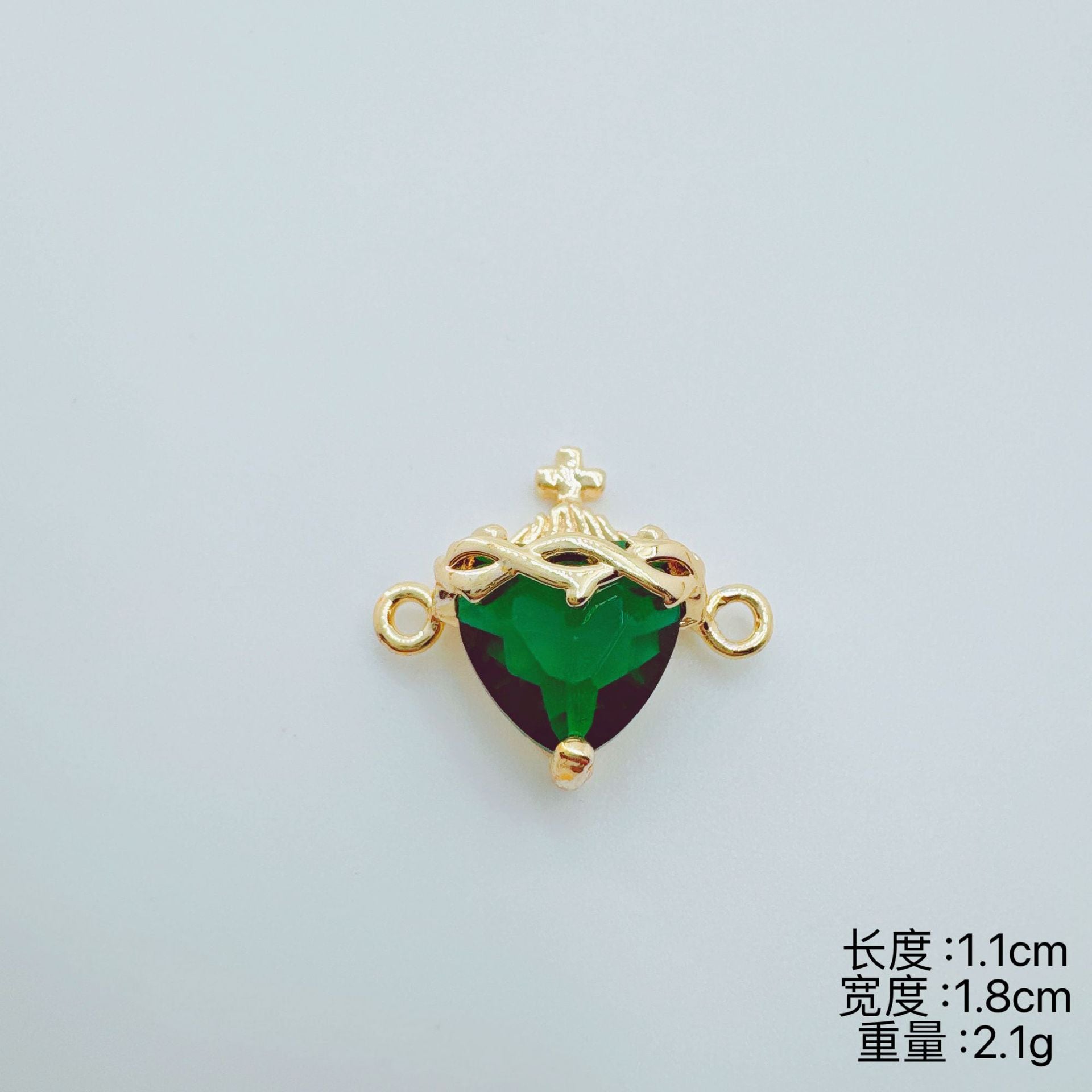 Wholesale Gold Plated Copper Heart Double Pendant Jewelry Set - Boutique Resale Gift