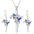Wholesale  Cross Bird Pendant Earrings Necklace Jewelry suit