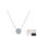 Wholesale 1 karat Diamond s925 Sterling Silver Geometric Flash Diamond Necklace