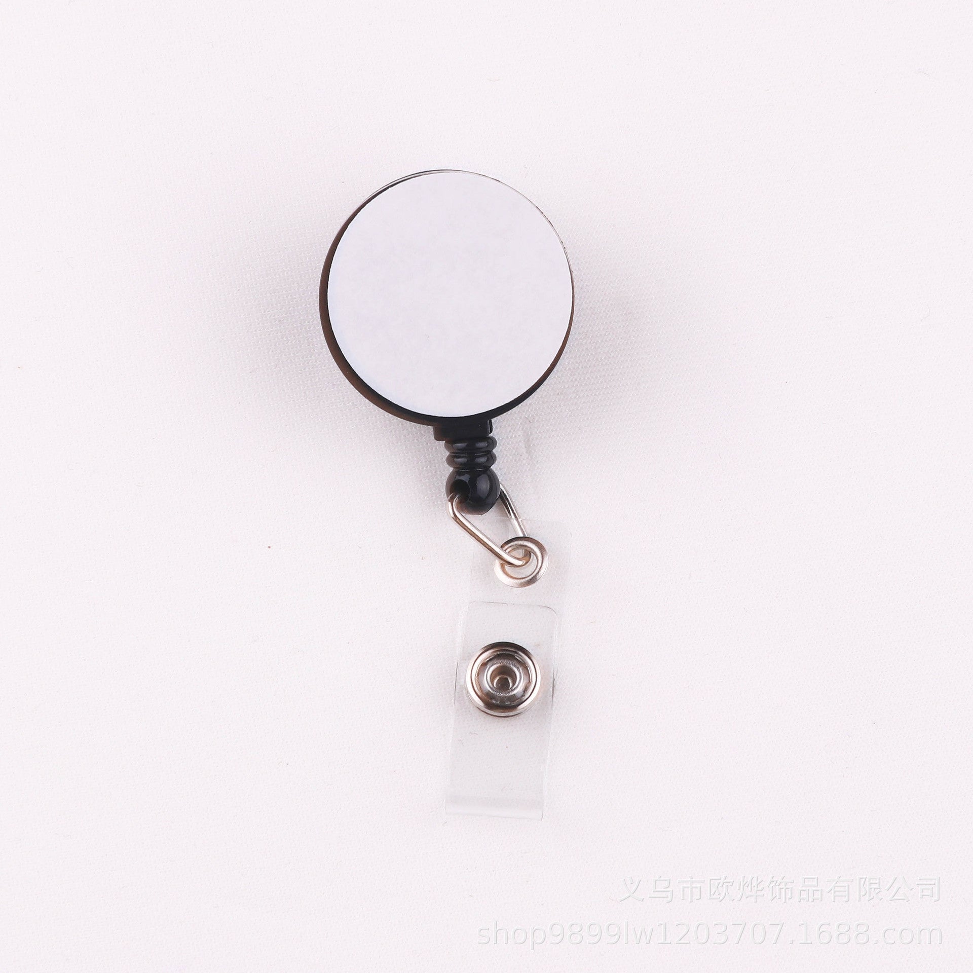 Wholesale 10pcs Glossy strap retractable metal back clip keychain