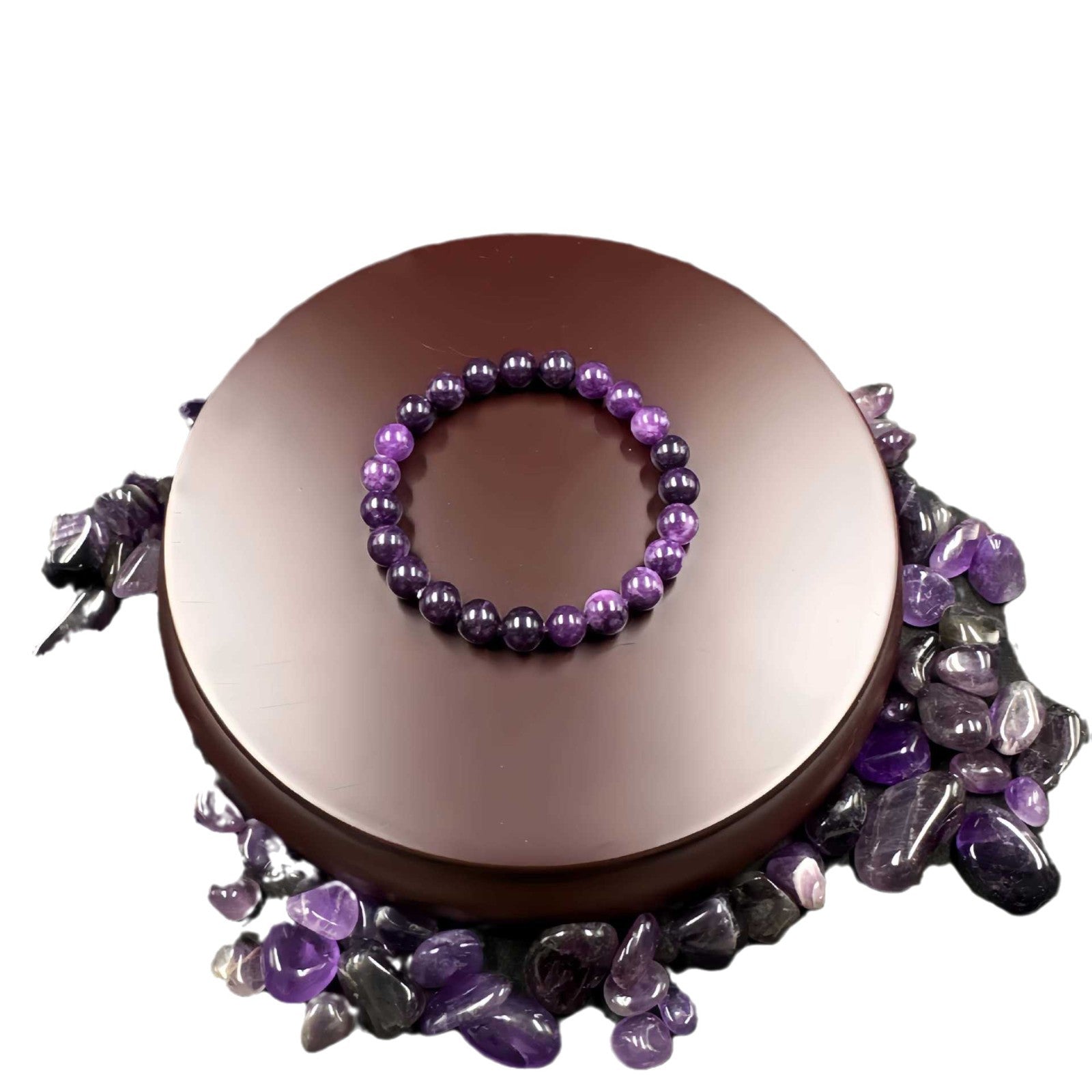 Wholesale Purple Dragon Stone Adjustable Elastic Cord Bracelet