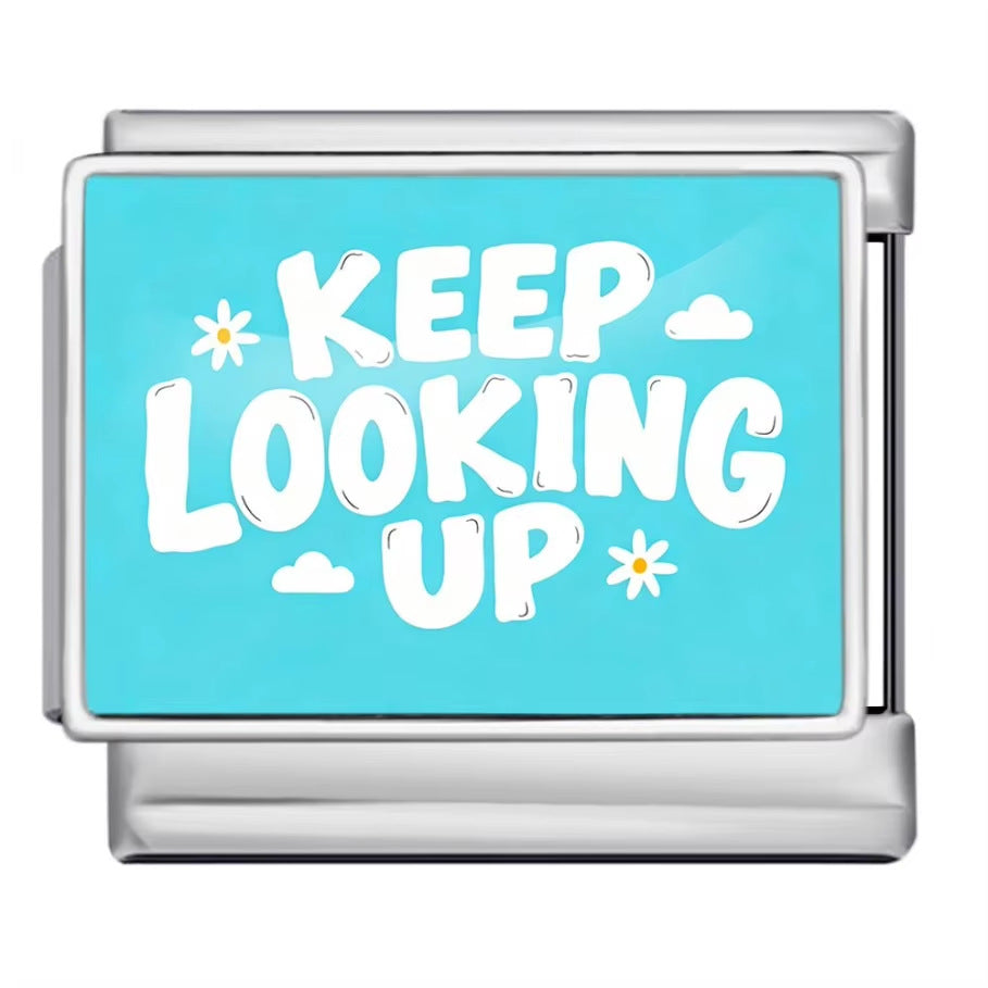 Wholesale italian Charm Bracelet 9mm DIY Colorful English Series Creative Stainless Steel Composable Bracelet