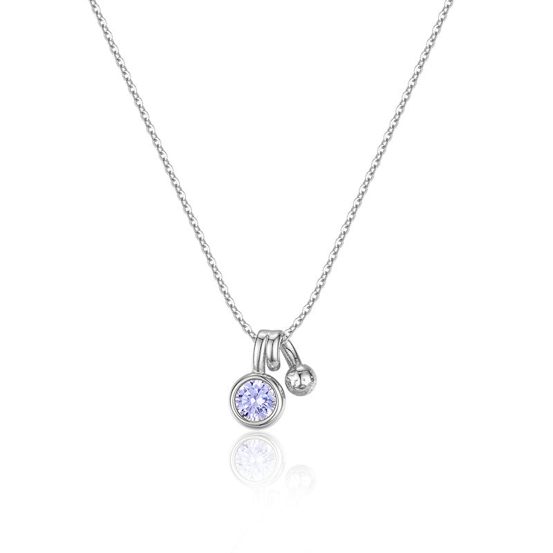 Wholesale  Bubble Dream Necklace  S925 Sterling Silver Zircon Pendant Geometric Design
