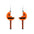 Wholesale Halloween  funny acrylic plate  orange pumpkin lollipop earrings