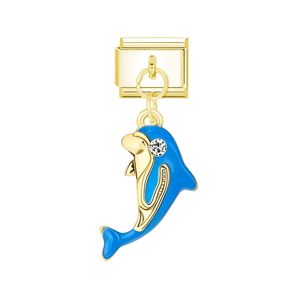 Wholesale  Italian Charm Bracelet 9mm DIY Animal Series   Creative Stainless Steel Composable Bracelet