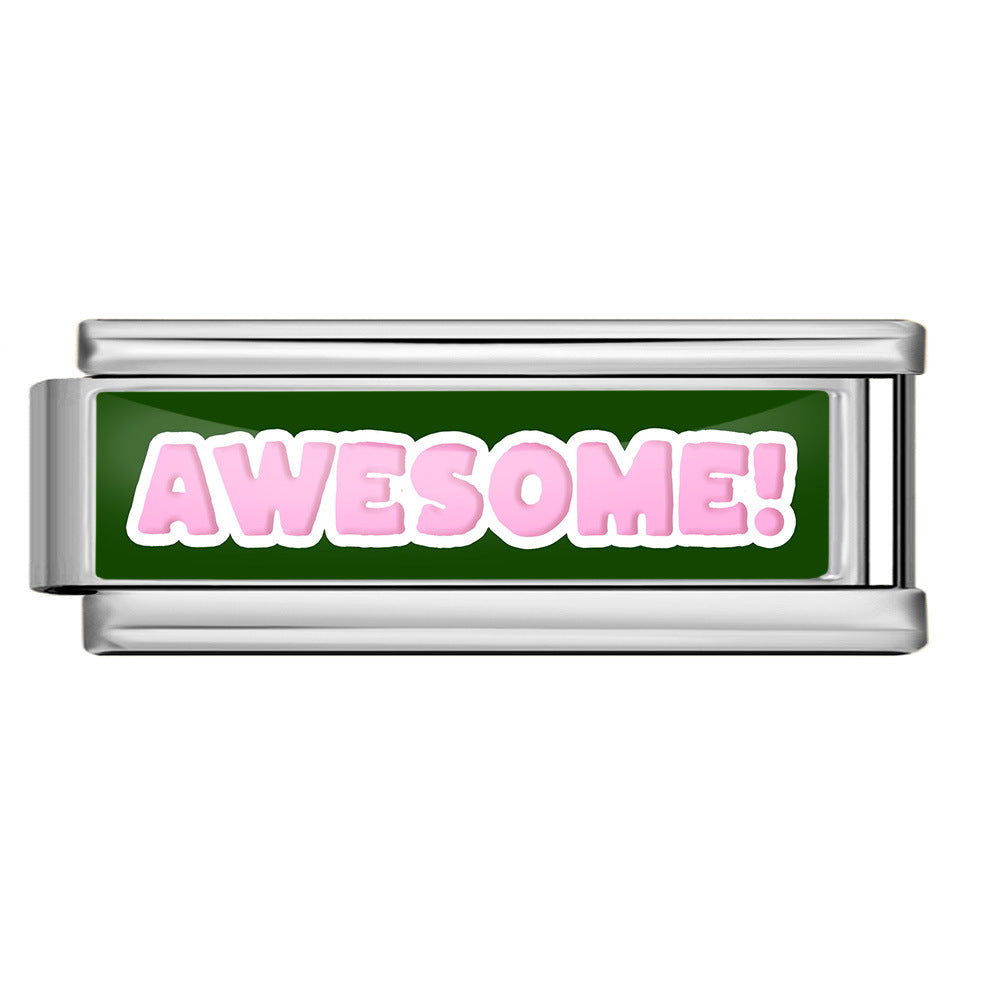 Wholesale 9mm Italian Charm Starter Bracelets DIY Letter Single Section Creative Stainless Steel Composable Bracelet